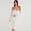 Trendy & Unique Sexy Cut Out Long Sleeve Mesh Corset Cocktail Midi Dress - White What's New 1 Trendy & Unique Sexy Cut Out Long Sleeve Mesh Corset Cocktail Midi Dress - White What's New