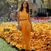 Trendy & Unique Trendy Turtleneck Crop Tank Skirt Matching Set - Yellow What's New