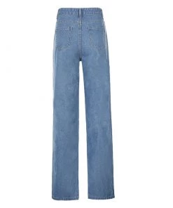 Trendy & Unique What's New Retro '90s Distressed Cutout High Waist Wide Leg Jeans - Blue 11 Trendy & Unique What's New Retro '90s Distressed Cutout High Waist Wide Leg Jeans - Blue