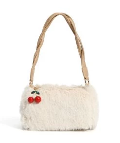 Trendy & Unique What's New Adorable Twist Shoulder Strap Zip Top Fluffy Shoulder Bag - White 9 Trendy & Unique What's New Adorable Twist Shoulder Strap Zip Top Fluffy Shoulder Bag - White