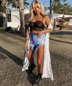 Trendy & Unique Asymmetric High Waist Cut Out Distressed Denim Shorts - Blue What's New 9 Trendy & Unique Asymmetric High Waist Cut Out Distressed Denim Shorts - Blue What's New