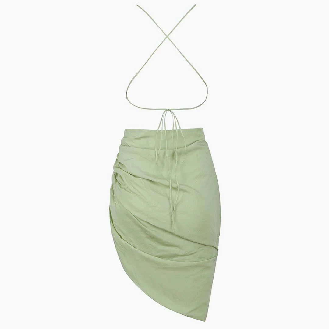 Trendy & Unique Boutique What's New Asymmetrical Ruched Side Designer Backless Party Dress For Women 4 Trendy & Unique Boutique What's New Asymmetrical Ruched Side Designer Backless Party Dress For Women