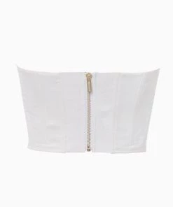 Trendy & Unique Chic Asymmetrical Sweetheart Neck Zip Back Boned Corset Top - White 11 Trendy & Unique Chic Asymmetrical Sweetheart Neck Zip Back Boned Corset Top - White