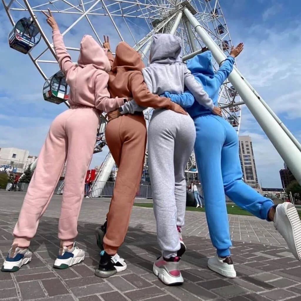 Trendy & Unique Athletic Style Kitty Hooded Zip Up Long Sleeve Jumpsuit - Khaki 7 Trendy & Unique Athletic Style Kitty Hooded Zip Up Long Sleeve Jumpsuit - Khaki