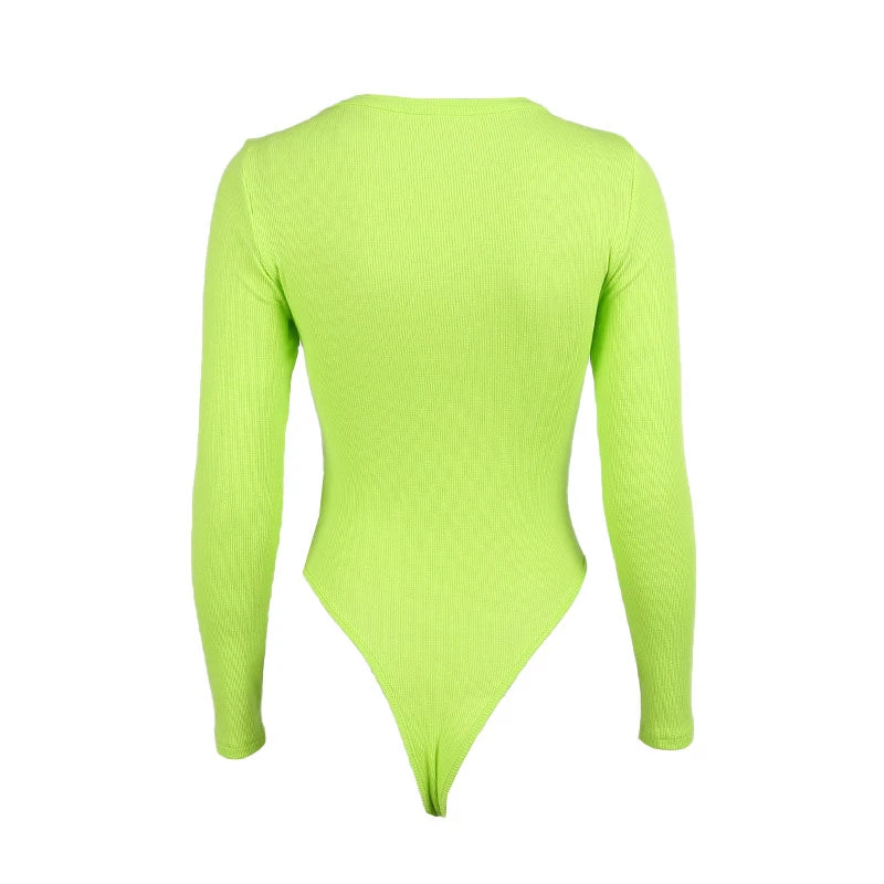 Trendy & Unique Athletic Underwire Long Sleeve Rib Knit Thong Bodysuit - Klein Blue 6 Trendy & Unique Athletic Underwire Long Sleeve Rib Knit Thong Bodysuit - Klein Blue