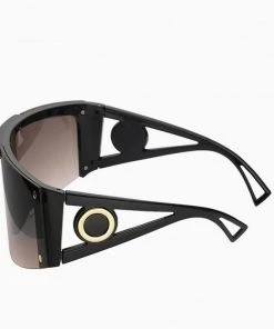 Trendy & Unique What's New Back To The Future Bold Oversized Aviator Sunglasses - Brown