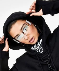 Trendy & Unique What's New Back To The Future Wrap Around Shield Sunglasses - Clear