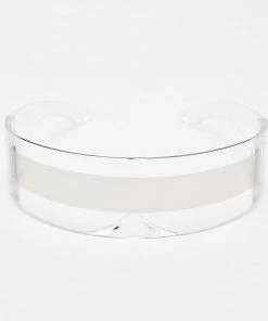 Trendy & Unique What's New Back To The Future Wrap Around Shield Sunglasses - Clear