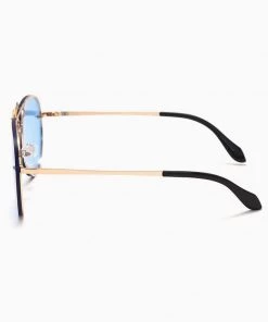 Trendy & Unique What's New Iconic Look Bee Embellishment Gradient Aviator Sunglasses - Blue 7 Trendy & Unique What's New Iconic Look Bee Embellishment Gradient Aviator Sunglasses - Blue