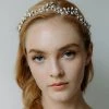 Trendy & Unique What's New Boho Rhinestone Leaf Motif Embellished Headband - Silver