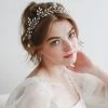 Trendy & Unique What's New Boho Style Rhinestone Leaf Embellished Halo Headband - Silver