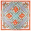 Trendy & Unique What's New Bright Printed Oversized Square Silk-Twill Scarf - Multicolor 2 Trendy & Unique What's New Bright Printed Oversized Square Silk-Twill Scarf - Multicolor