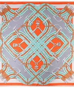 Trendy & Unique What's New Bright Printed Oversized Square Silk-Twill Scarf - Multicolor