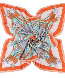 Trendy & Unique What's New Bright Printed Oversized Square Silk-Twill Scarf - Multicolor