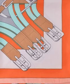 Trendy & Unique What's New Bright Printed Oversized Square Silk-Twill Scarf - Multicolor