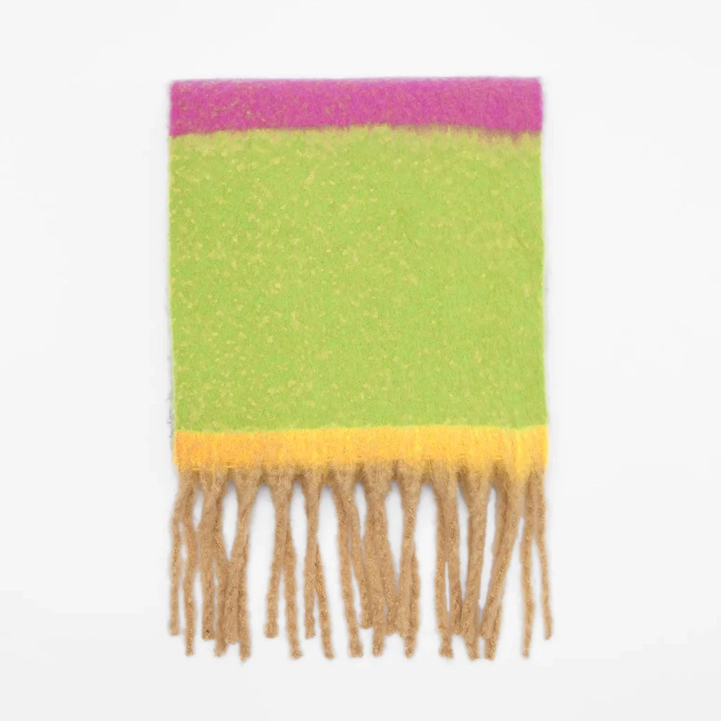 Trendy & Unique Bright Rainbow Stripe Printed Brushed Narrow Fringe Scarf - Multicolor What's New 5 Trendy & Unique Bright Rainbow Stripe Printed Brushed Narrow Fringe Scarf - Multicolor What's New
