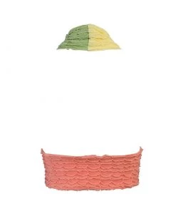 Trendy & Unique Candy Panel Crossed Halter Neck Knitted Crop Tank Top - Multicolor What's New