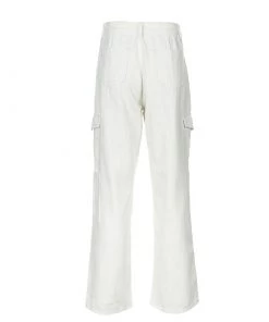 Trendy & Unique Casual Style Cargo Pocket High Waist Wide Leg Jeans - White 9 Trendy & Unique Casual Style Cargo Pocket High Waist Wide Leg Jeans - White