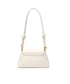 Trendy & Unique What's New Celebrity Gold Tone Buckled Flap Front Leather Baguette Bag - Beige 9 Trendy & Unique What's New Celebrity Gold Tone Buckled Flap Front Leather Baguette Bag - Beige