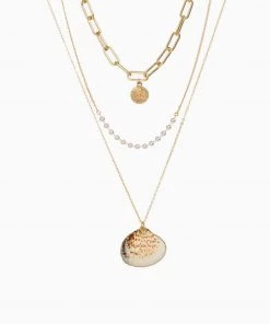 Trendy & Unique What's New Boho Style Charm Pendant Chain-Link Layered Necklace - Gold