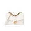 Trendy & Unique Chic Flap Front Buckled Chunky Chain Trim Crossbody Bag - Beige 2 Trendy & Unique Chic Flap Front Buckled Chunky Chain Trim Crossbody Bag - Beige