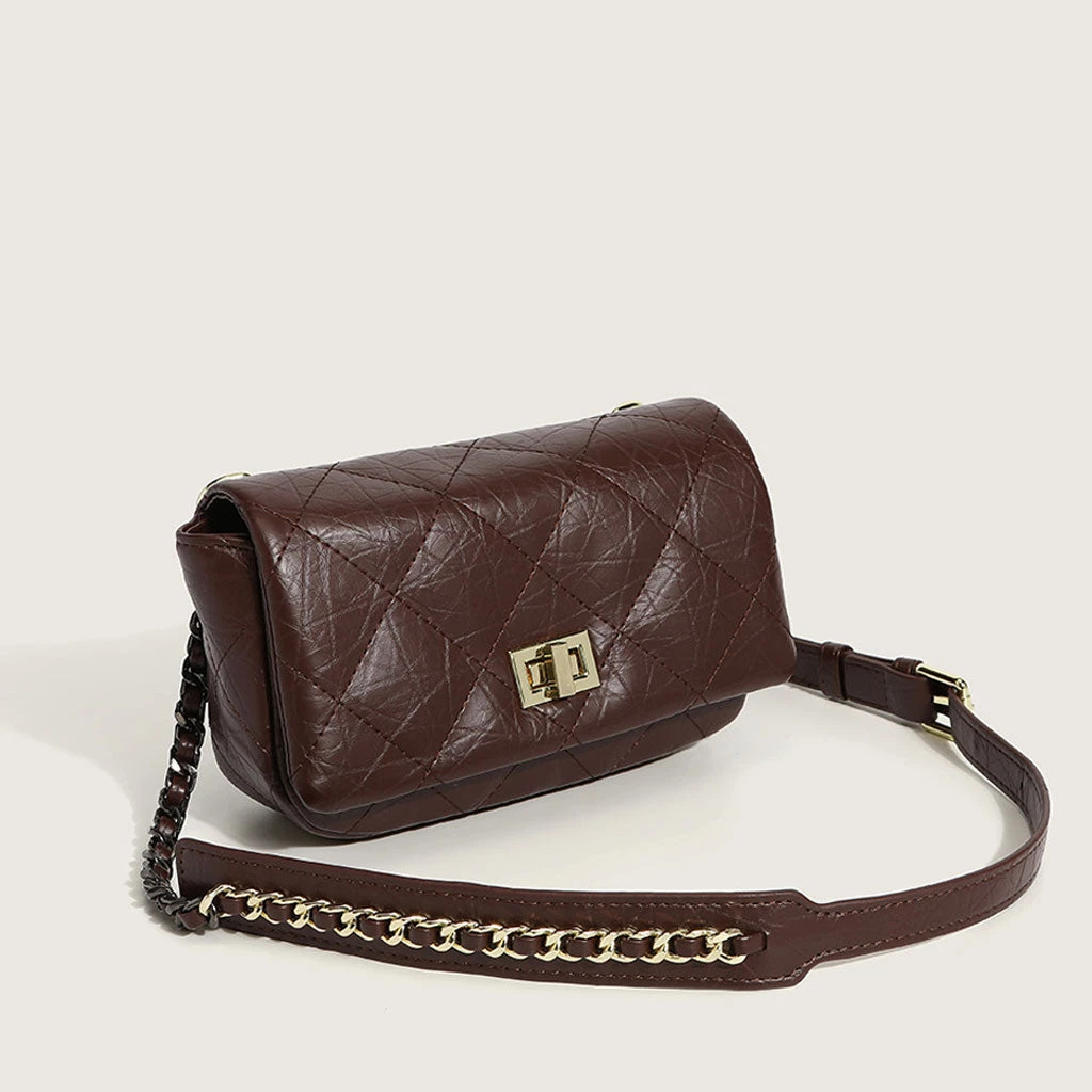 Trendy & Unique Chic Rhombus Buckled Flap Front Chain Shoulder Bag - Burgundy What's New 5 Trendy & Unique Chic Rhombus Buckled Flap Front Chain Shoulder Bag - Burgundy What's New