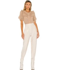 Trendy & Unique What's New Chic Ruffle Trim Puff Short Sleeves Round Neck Cardigan - Apricot