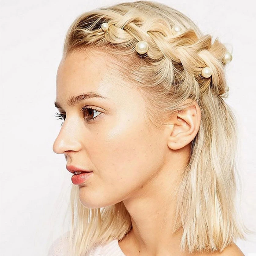 Trendy & Unique Iconic Look Gold Tone Charm Trim Twist Screw Hair Clip - Pearl What's New 3 Trendy & Unique Iconic Look Gold Tone Charm Trim Twist Screw Hair Clip - Pearl What's New