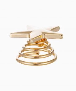 Trendy & Unique Iconic Look Gold Tone Charm Trim Twist Screw Hair Clip - Star What's New