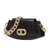 Trendy & Unique Classic Gold Tone Chunky Chain Croco Embossed Shoulder Bag - Black 2 Trendy & Unique Classic Gold Tone Chunky Chain Croco Embossed Shoulder Bag - Black