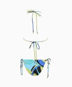 Trendy & Unique Flirty Color Block Tie String Halter Neck Bralette Bikini Set - Teal What's New 11 Trendy & Unique Flirty Color Block Tie String Halter Neck Bralette Bikini Set - Teal What's New