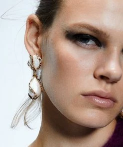 Trendy & Unique What's New Colorful Rhinestone Pearlized Pendant Earrings - Multicolor 9 Trendy & Unique What's New Colorful Rhinestone Pearlized Pendant Earrings - Multicolor