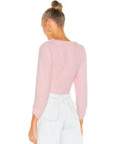 Trendy & Unique Cute Fuzzy Scoop Neck Sleeved Knitted Crop Cardigan - Pink 9 Trendy & Unique Cute Fuzzy Scoop Neck Sleeved Knitted Crop Cardigan - Pink