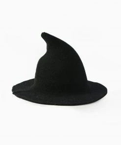 Trendy & Unique What's New Magical Film Solid Color Knitted Pointy Witch Hat
