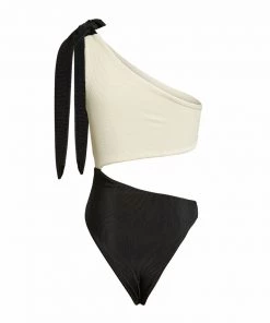 Trendy & Unique What's New Cute One Shoulder High Leg Cut Out One Piece Swimsuit - Black