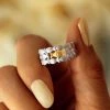 Trendy & Unique Cute Style Two Tone Plated Fish Layered Band Ring - Silver