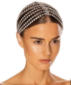 Trendy & Unique What's New Dangling Rhinestone Embellished Long Fringe Headband - Silver
