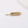 Trendy & Unique What's New Modern Chic Plated Golden Tone Embossed Hair Clip - Gold