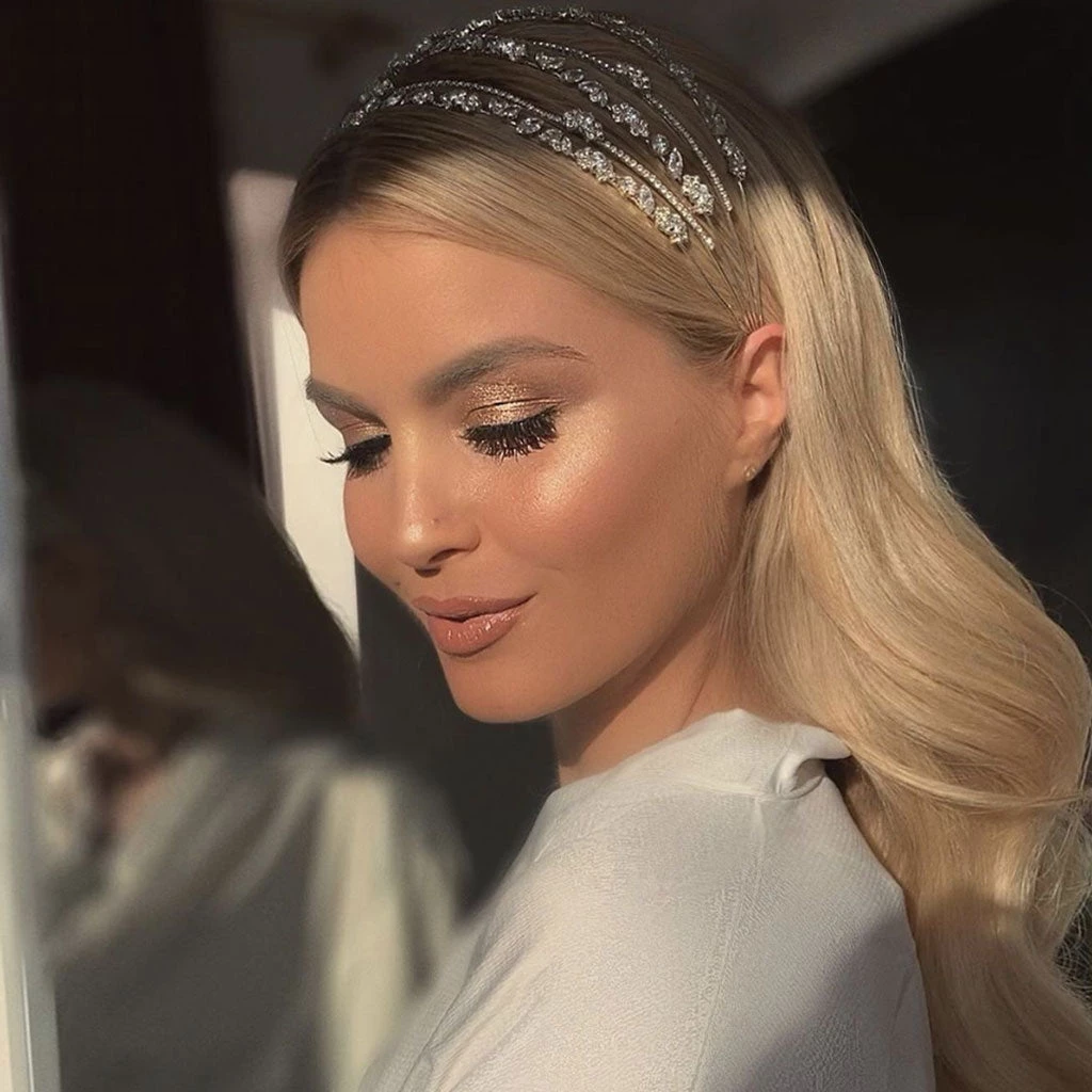 Trendy & Unique Glamorous Crystal Rhinestone Embellished Layered Headband - Silver What's New 4 Trendy & Unique Glamorous Crystal Rhinestone Embellished Layered Headband - Silver What's New