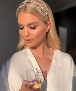 Trendy & Unique Glamorous Crystal Rhinestone Embellished Layered Headband - Silver What's New