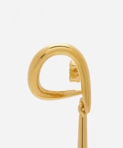 Trendy & Unique Elegant Gold-Plated Alpha Style Pendant Earrings - Gold