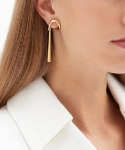 Trendy & Unique Elegant Gold-Plated Alpha Style Pendant Earrings - Gold 8 Trendy & Unique Elegant Gold-Plated Alpha Style Pendant Earrings - Gold