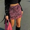 Trendy & Unique What's New Iconic Style Tie Dye Scalloped High Waist Mini Skirt - Fuchsia