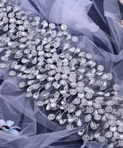 Trendy & Unique What's New Luxury Rhinestone Sunburst Waterdrop Embellished Headband - Silver