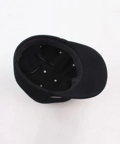 Trendy & Unique Classic Metal Cross Stud Embellishment Newsboy Hat - Black