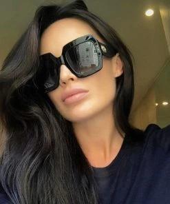 Trendy & Unique What's New Modern Chic Tinted Oversized Square Gradient Sunglasses - Black
