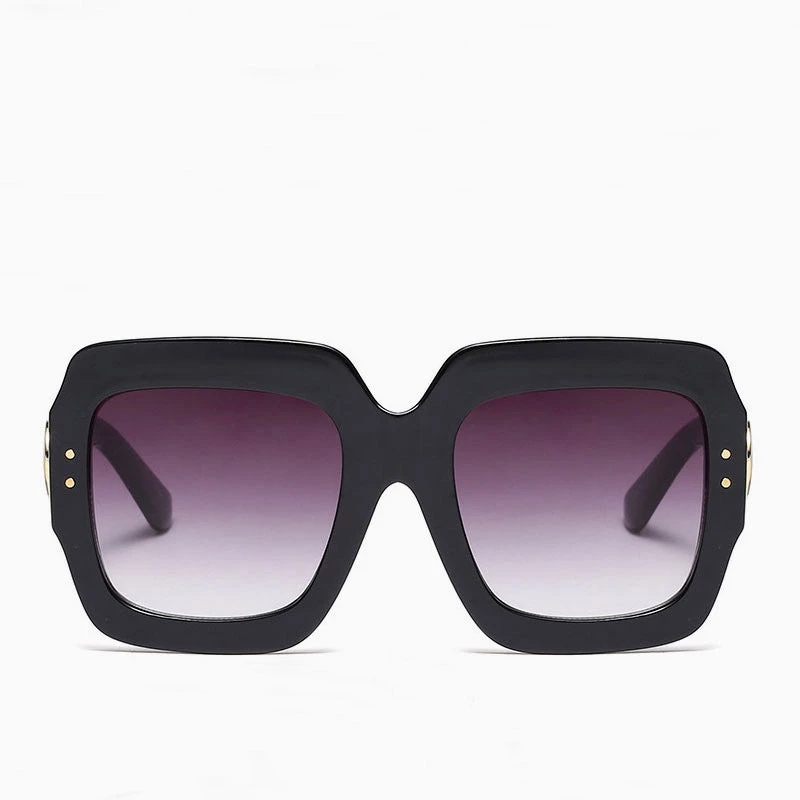 Trendy & Unique What's New Modern Chic Tinted Oversized Square Gradient Sunglasses - Black 6 Trendy & Unique What's New Modern Chic Tinted Oversized Square Gradient Sunglasses - Black