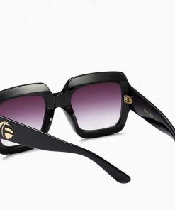 Trendy & Unique What's New Modern Chic Tinted Oversized Square Gradient Sunglasses - Black 13 Trendy & Unique What's New Modern Chic Tinted Oversized Square Gradient Sunglasses - Black