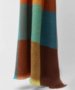 Trendy & Unique What's New Modern Rainbow Plaid Print Frayed Oversized Blanket Scarf - Multicolor