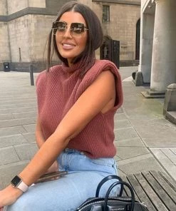 Trendy & Unique Modern Style Shoulder Pad High Neck Rib Pullover Sweater - Burgundy What's New 9 Trendy & Unique Modern Style Shoulder Pad High Neck Rib Pullover Sweater - Burgundy What's New